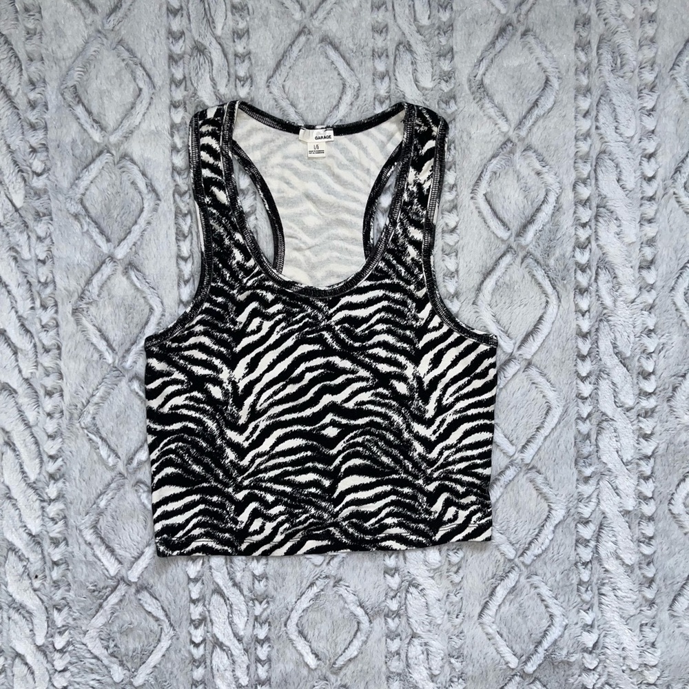 Garage Zebra Crop Tank